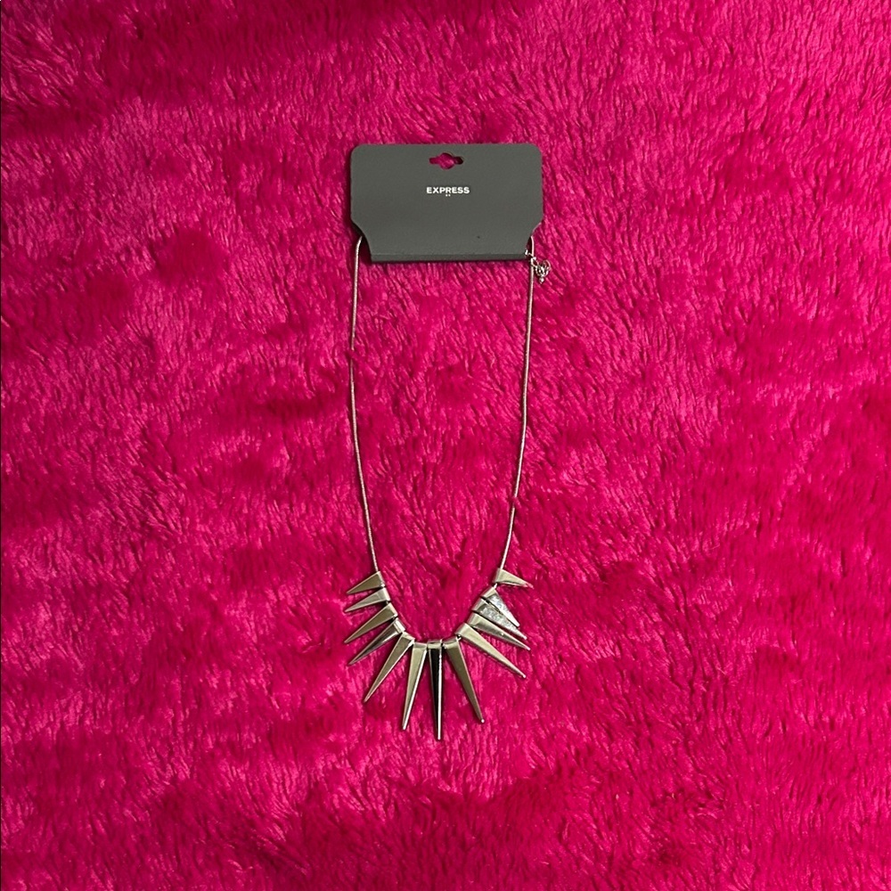 Express Silver Geometric Necklace